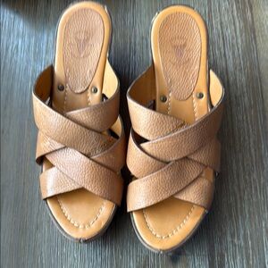 Frye Women’s Thomasville Strappy Platform Wedge Sandals 9..5 B
